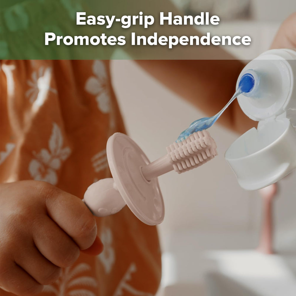 Food-grade silicone material close-up of Haakaa toothbrush