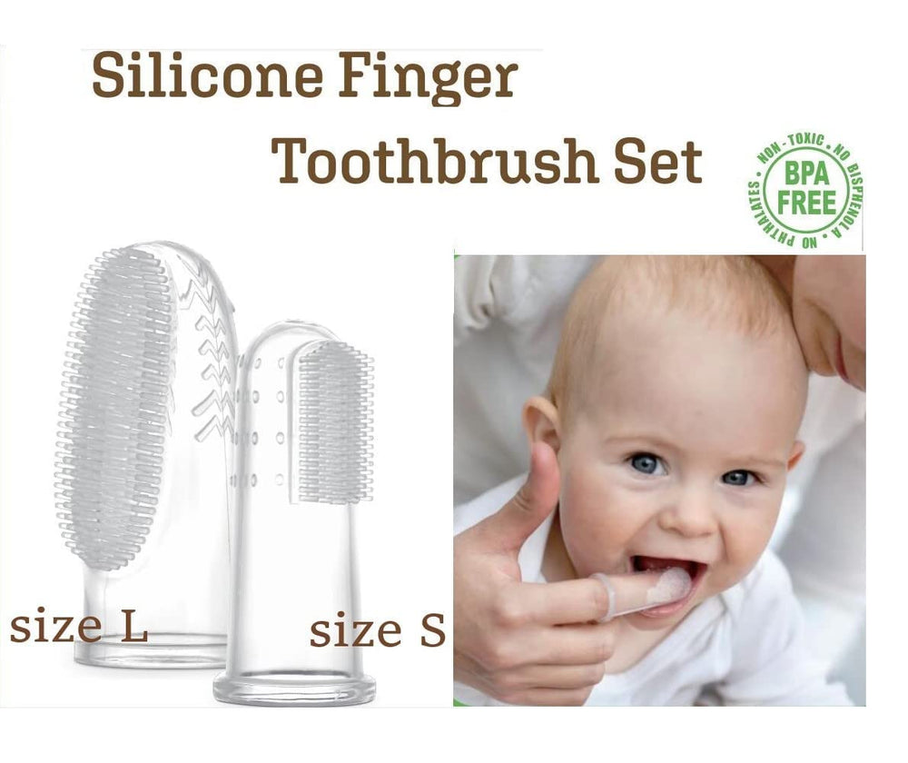 Included storage case for Haakaa finger toothbrush set