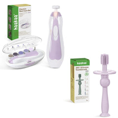 Haakaa baby nail trimmer lavender color on white background