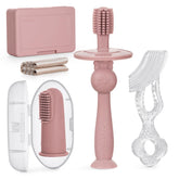 Haakaa training toothbrush set with three silicone brushes