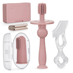 Haakaa training toothbrush set with three silicone brushes