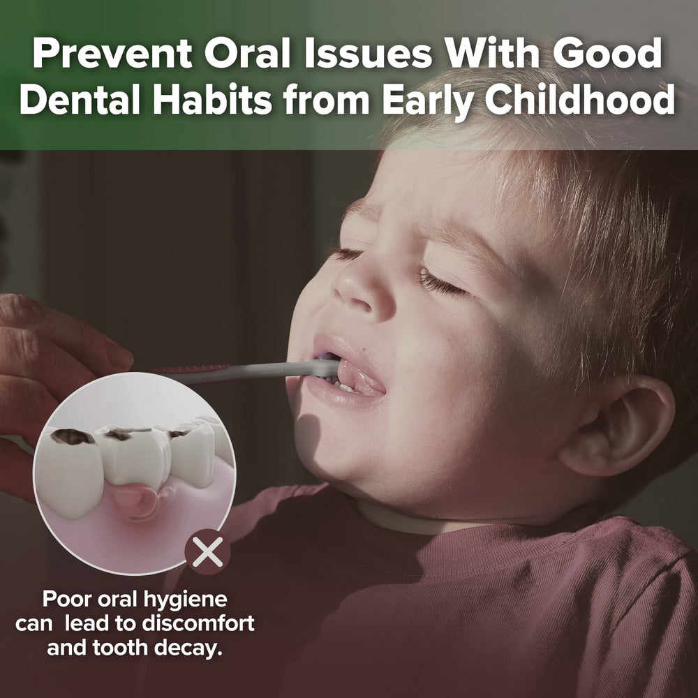 Stage 3 360° silicone toothbrush with safety guard