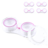HahiYo 25mm acrylic contact lens case in clear pink, closed