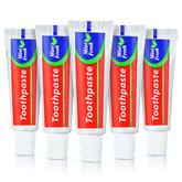 Bulk pack of 100 individually packaged toothpaste tubes