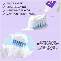 Individually wrapped travel toothpaste tubes for hotels