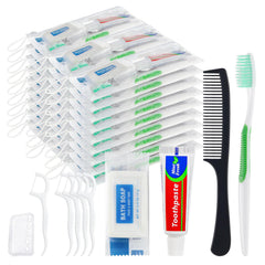 HAIFOTRVA 30-set travel toiletries kit in a zip bag