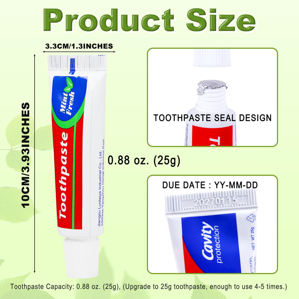 Individually wrapped toothpaste packaging