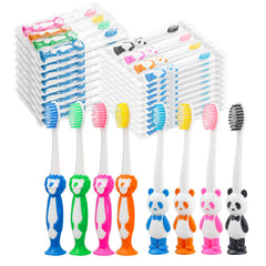 HAIFOTRVA disposable toddler toothbrush with suction cup and cute lion design