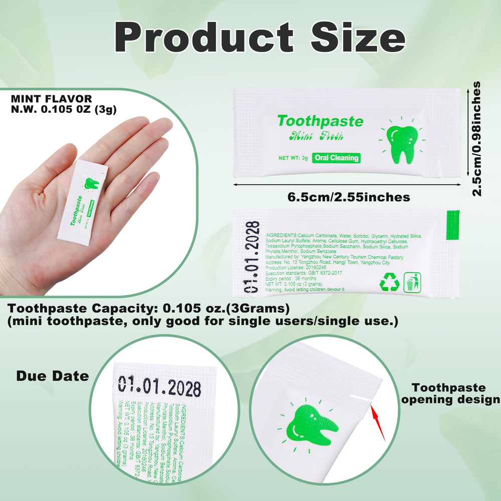 Travel size mint toothpaste 0.105 oz