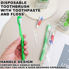 Compact pocket pack of disposable toothbrush kit