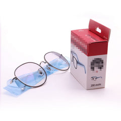 Hair color treatment setup showing protective eyeglass sleeves