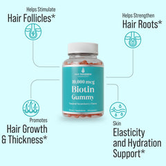Biotin gummies for hair growth made in the USA