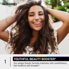 Bottle of hair growth vitamins capsules