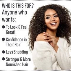 Illustration of thicker, fuller hair strands