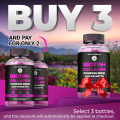 Close-up of Biotin and Collagen gummies