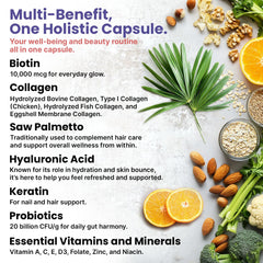 Close-up of collagen and ingredients