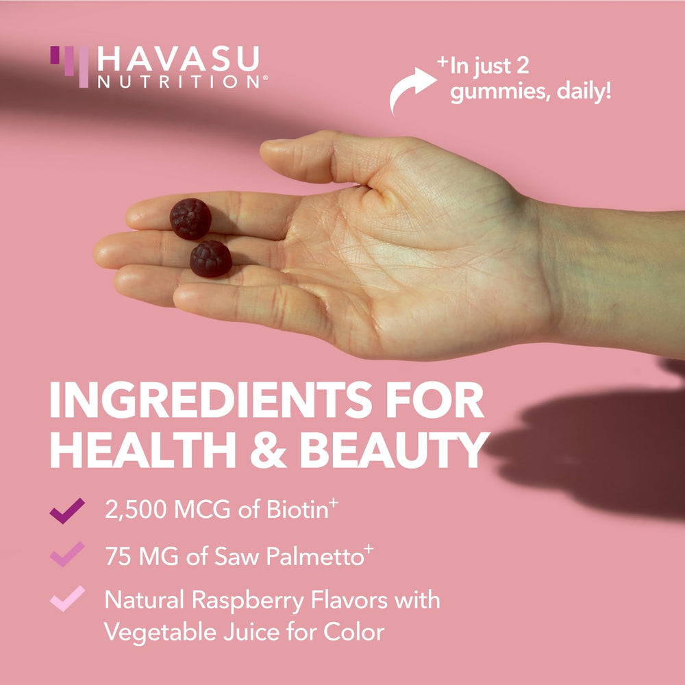 Infographic highlighting hair, skin, and nails benefits