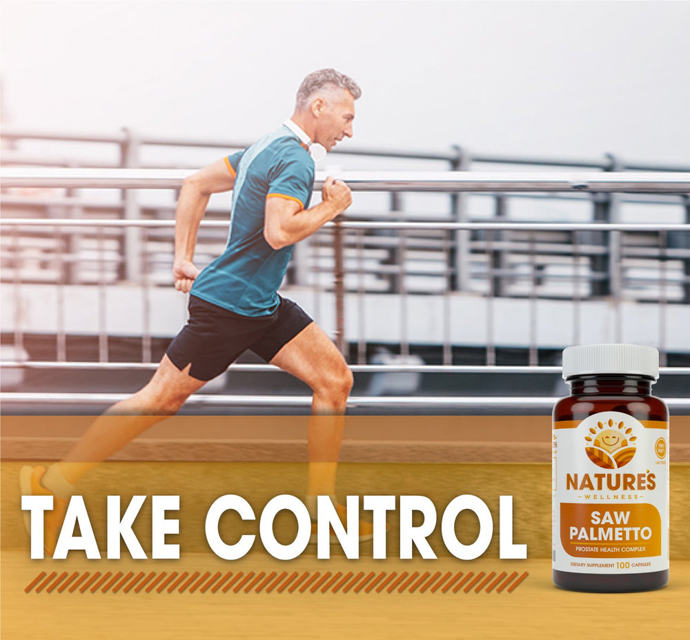 Saw Palmetto capsules representing hair health support
