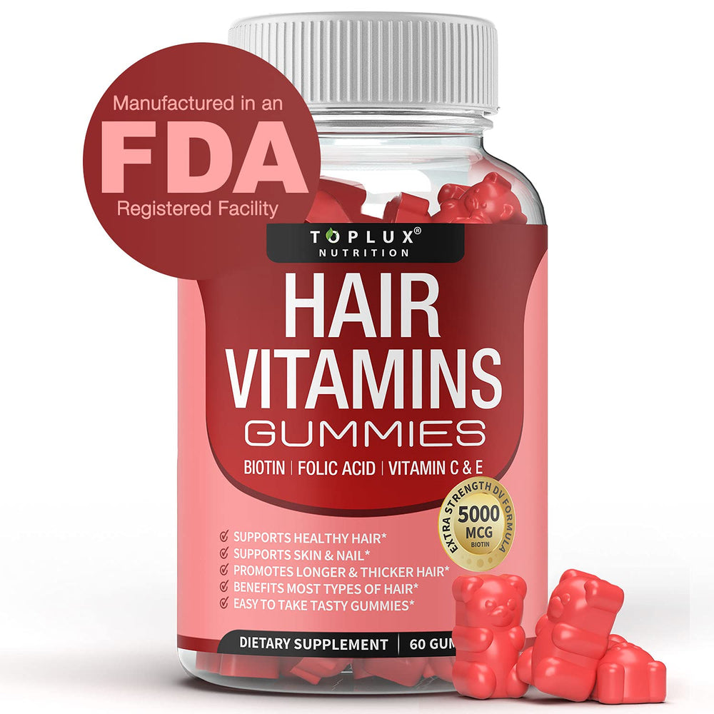 Hair Vitamin Gummies bottle for Women and Men - 60 count