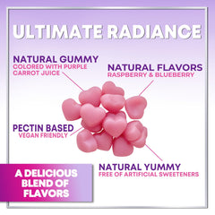 120-count bottle of hair vitamins gummy with Biotin 5000 mcg