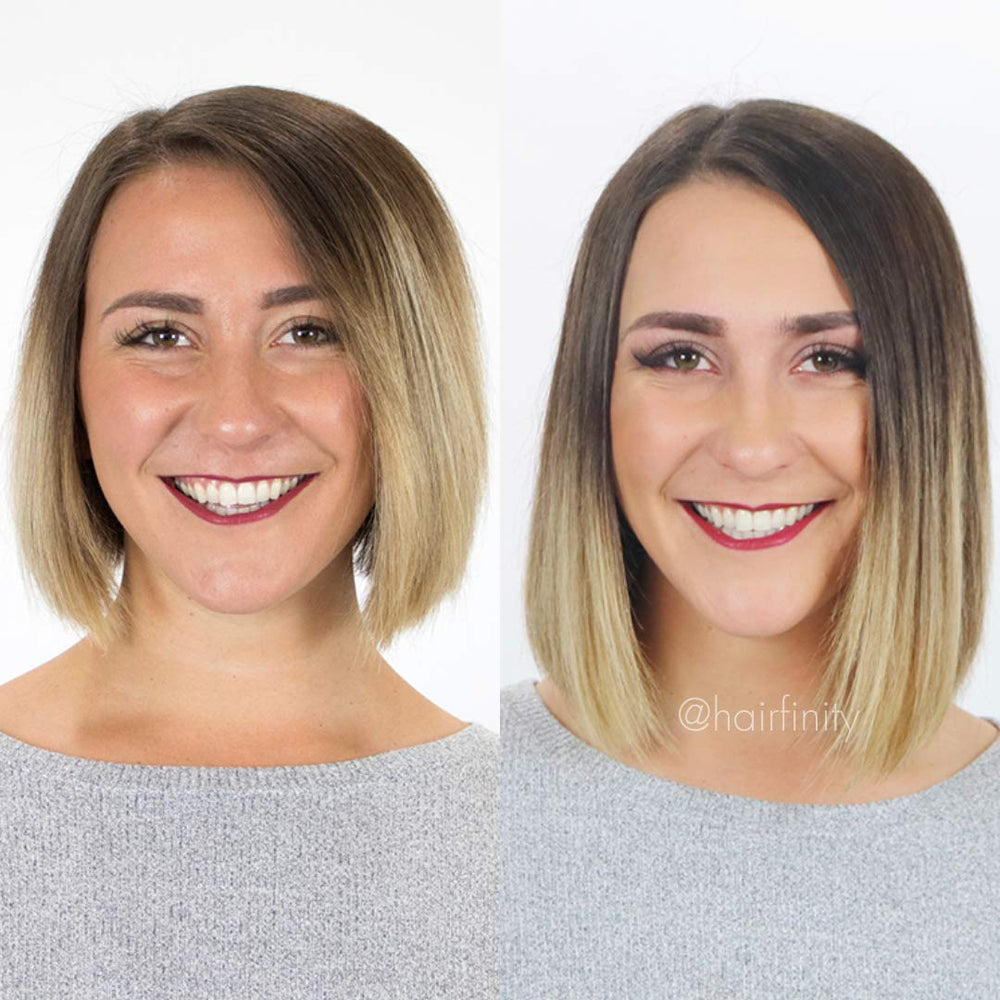 Healthy hair growth concept with hair strands