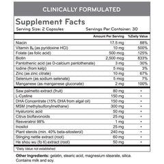 Hairmax bottle side view and label detail
