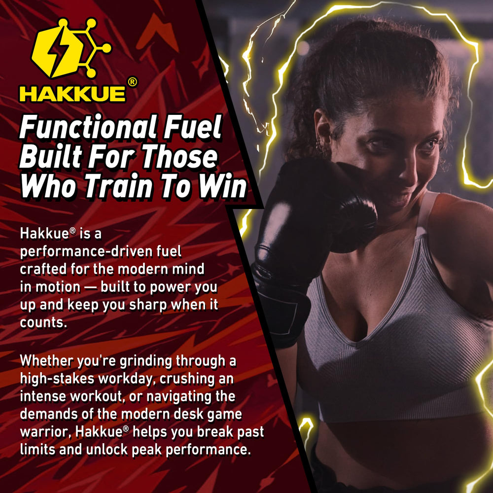 Athlete using Hakkue Energy Focus Gummies during workout