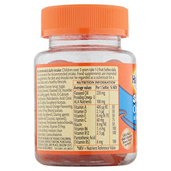 Back packaging with dosage and ingredients information