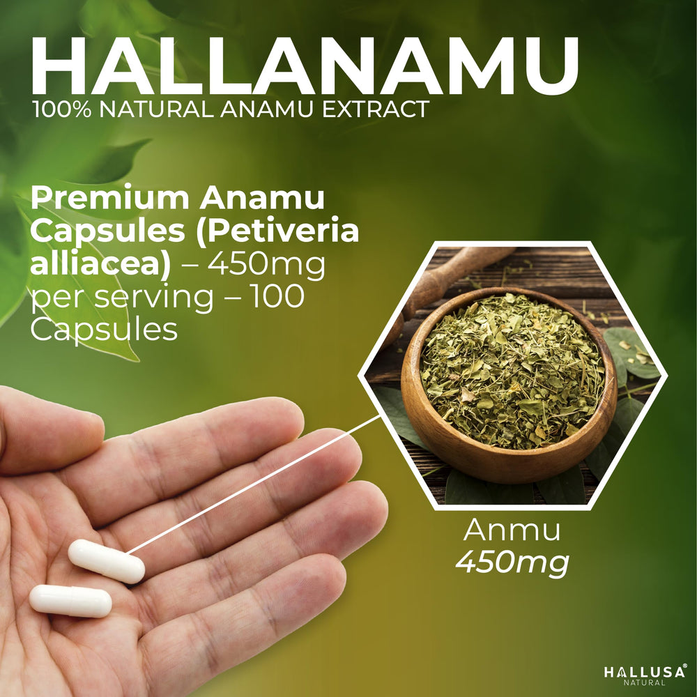 100 capsules per bottle Hallusa Natural product image