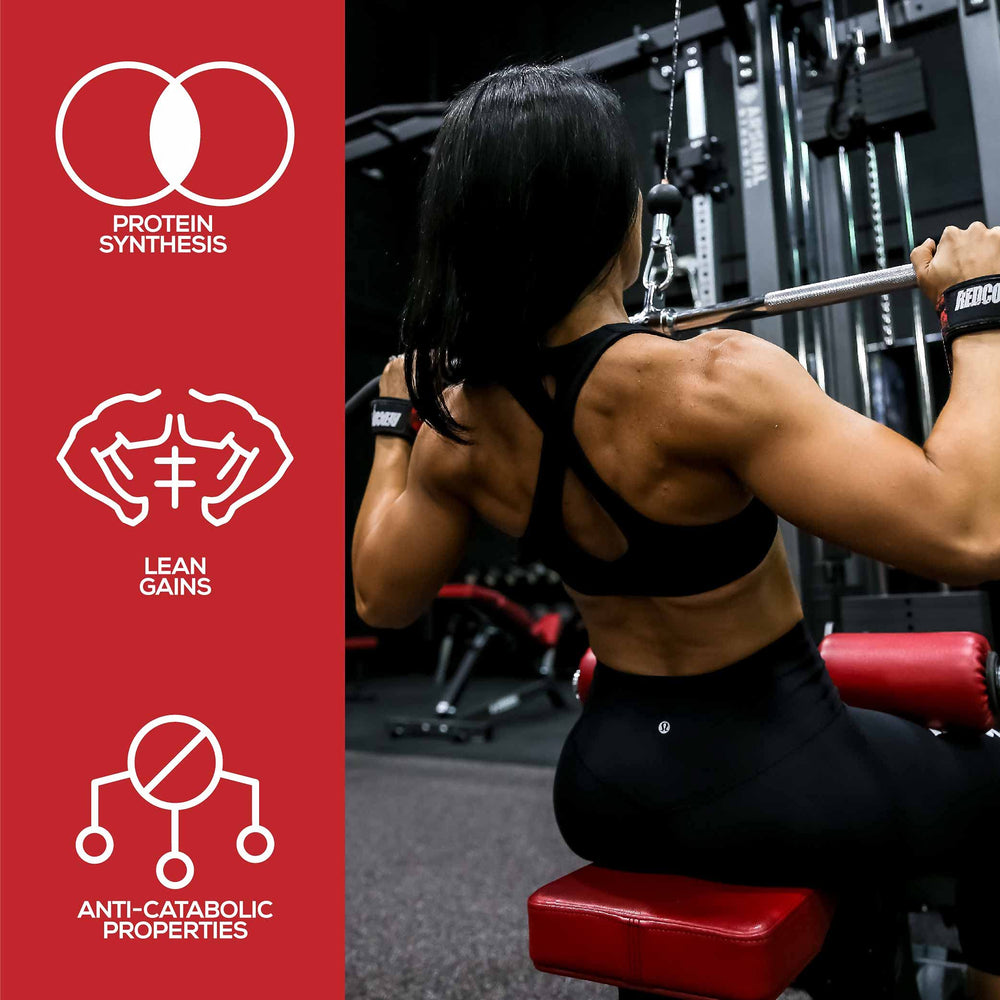 Muscle growth concept with Halo supplement imagery