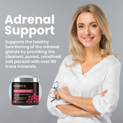 Scoop of HaloDetox pink salt powder ready to use