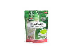 Assorted Higasan herbal tea jars and packaging
