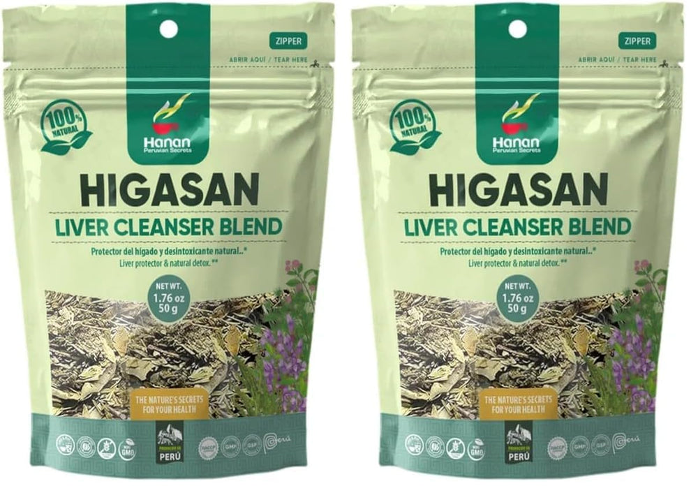Hanan Higasan tea bags showing natural herbal blend for a soothing caffeine-free ritual
