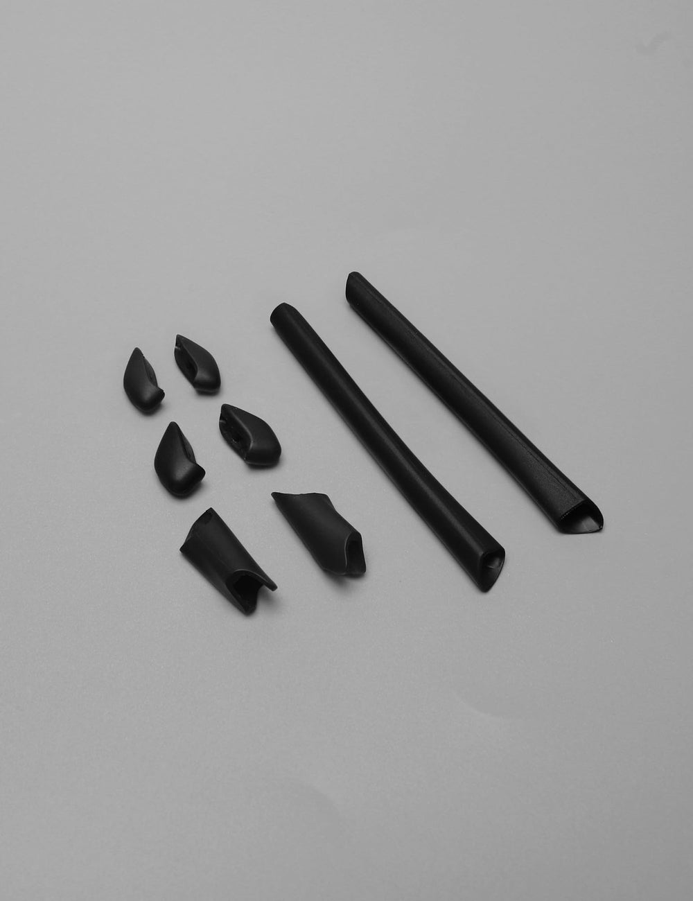 Tool-free installation of silicone nose pads and ear socks
