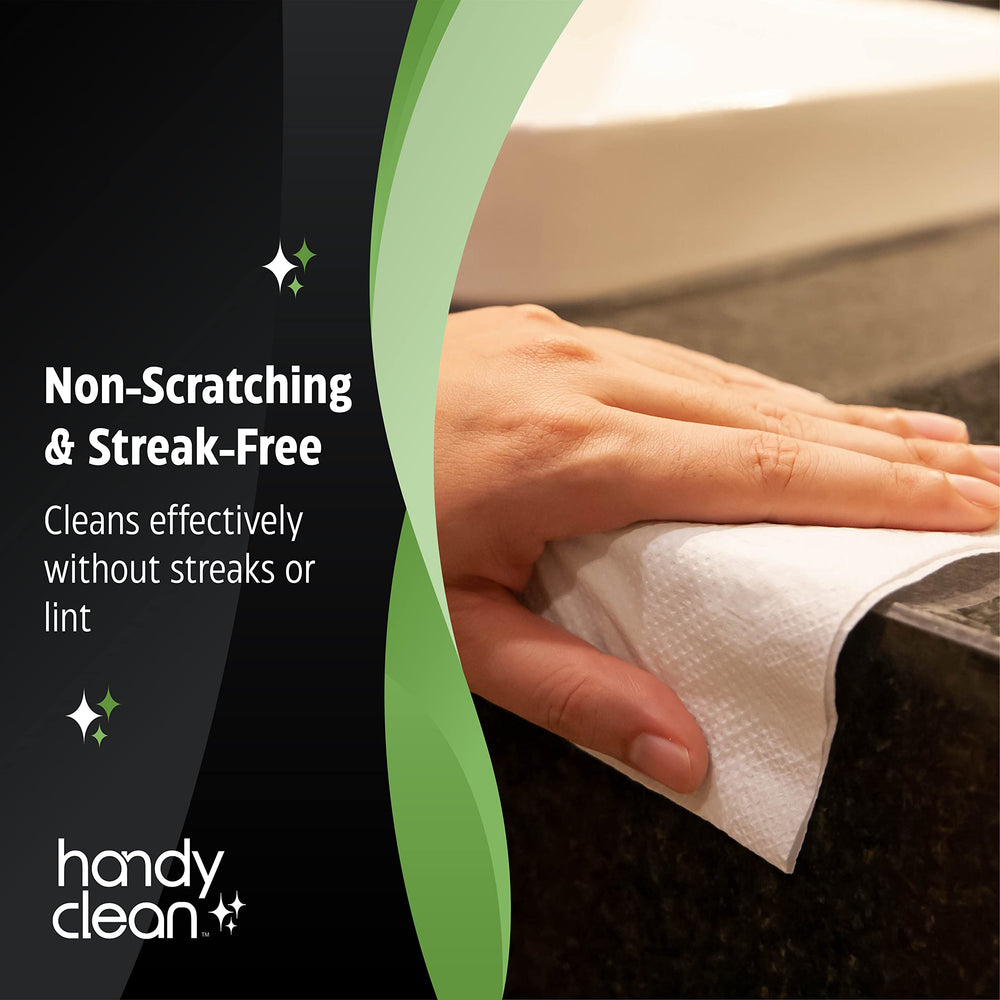 Smartphone screen being cleaned with HandyClean wipe