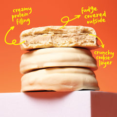 Hangryboy individually wrapped protein cookie sandwich ready for lunchbox snack