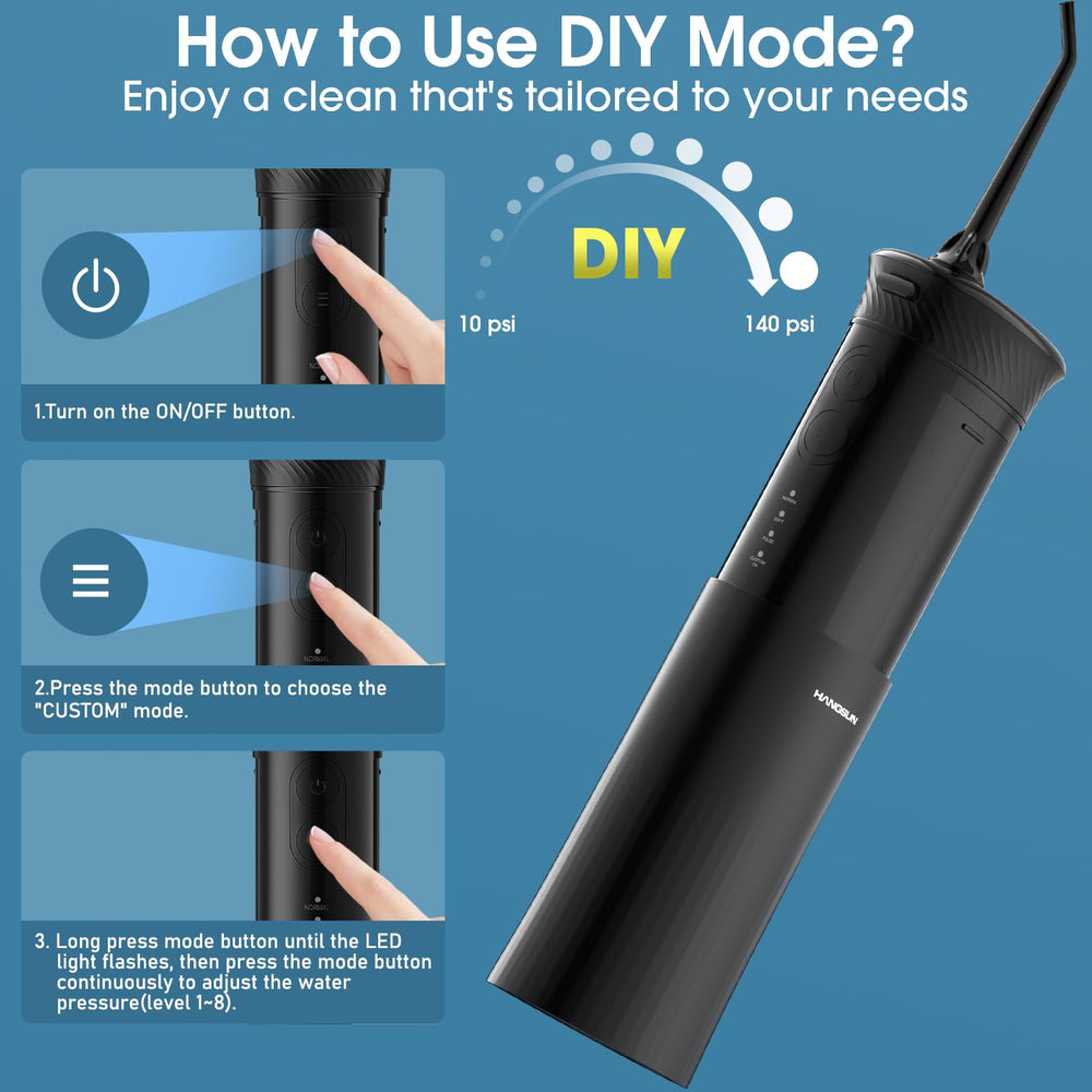 Powerful 1,400 PSI water pressure with ultra-fine 0.6mm jets