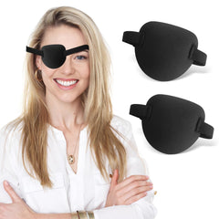 Hanlsee 2-pack 3D black eye patches on display