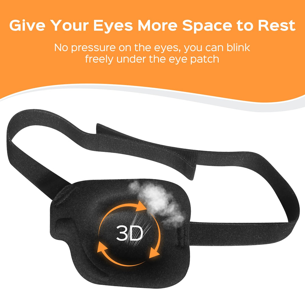 Eye patch demonstrating 3D contour to fit the eye area