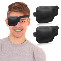 Front view of Hanlsee right eye patch in black, pack of 2