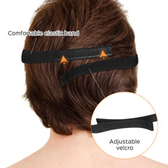 Two black eye patches shown as washable and reusable set