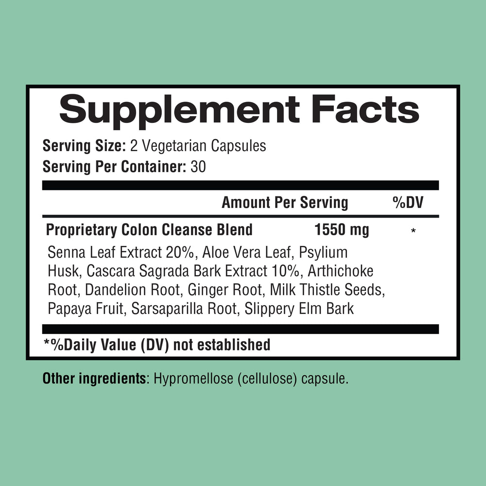 Vegetarian capsules of Happi Mi Nutrition Colon Cleanse