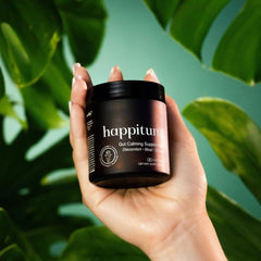 Front view of Happitum bottle