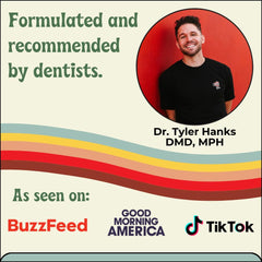 Clean-label fluoride-free SLS-free toothpaste label