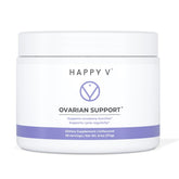 Happy V Ovarian Support bottle with product label