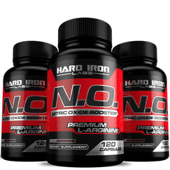 Hard Iron Labs N.O. booster beta-alanine and AAKG blend signals endurance support.