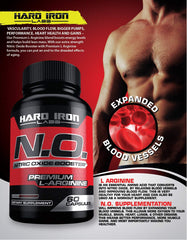 Hard Iron Labs N.O. booster in a training moment emphasizing strong pumps.