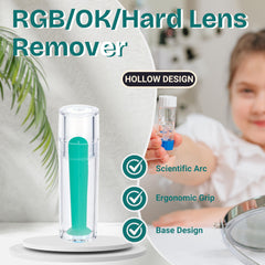Applying the lens remover to a hard contact lens