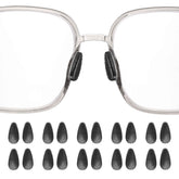 HARFINGTON 10 Pairs Silicone Nose Pads - Granular Water Drop style - Black - front view