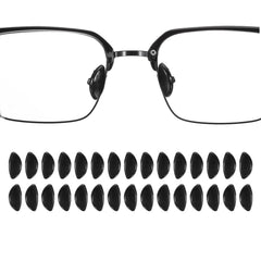 HARFINGTON 15-pair PVC anti-slip nose pads for eyeglasses, black